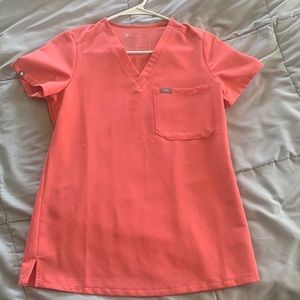 FIGS Hot Coral Catarina Top